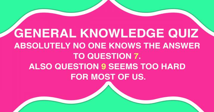 Banner for Quiz that tests your General Knowledge in a challenging way.