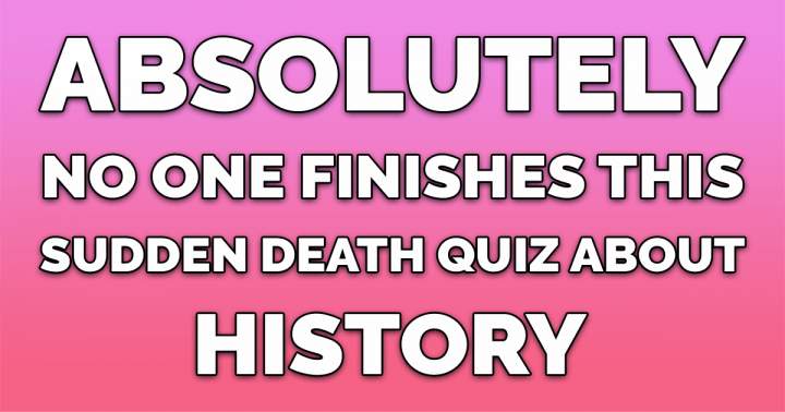 Banner for Sudden Death Quiz on History.