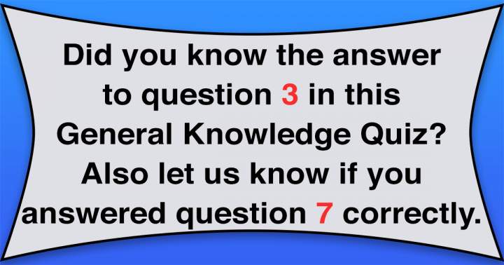 Banner for Quiz on General Knowledge.