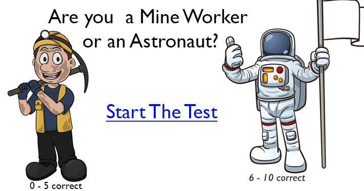 Banner for To become an Astronaut, you must achieve a score of 6 or higher in this general knowledge quiz.