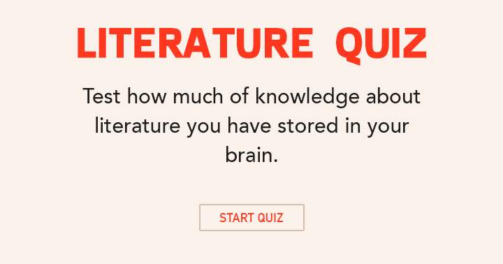 Banner for Evaluate the extent of literary knowledge accumulated in your mind through this test.