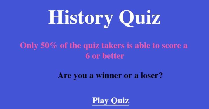 Banner for 'Quiz on History'