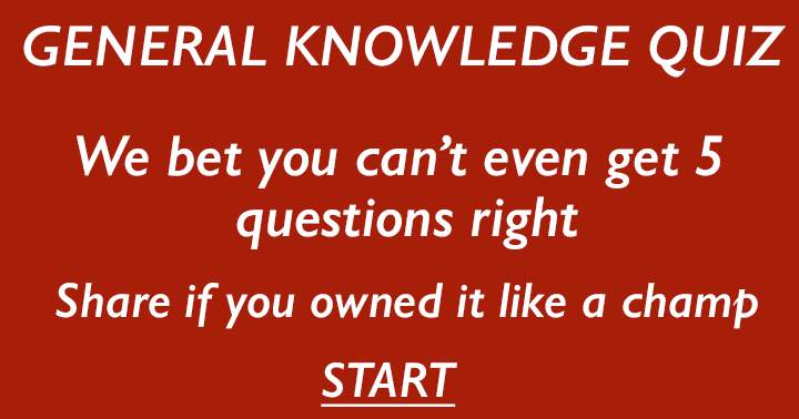 Banner for Quiz on General Knowledge.