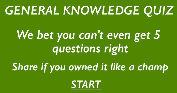 Banner for Quiz on General Knowledge