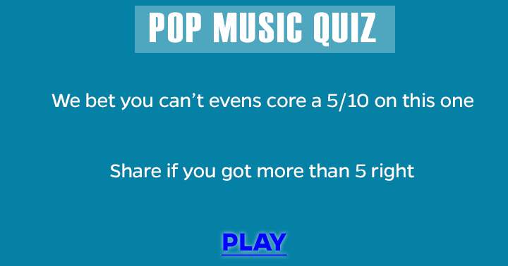 Banner for Pop Music Quiz that is extremely challenging.