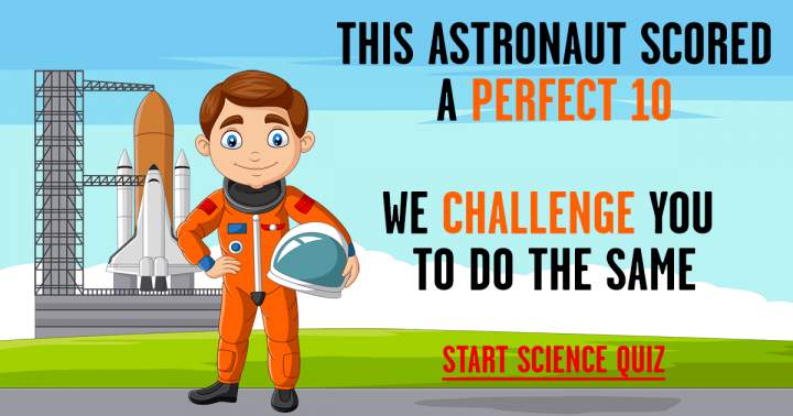 Banner for Science Quiz that poses a challenge.