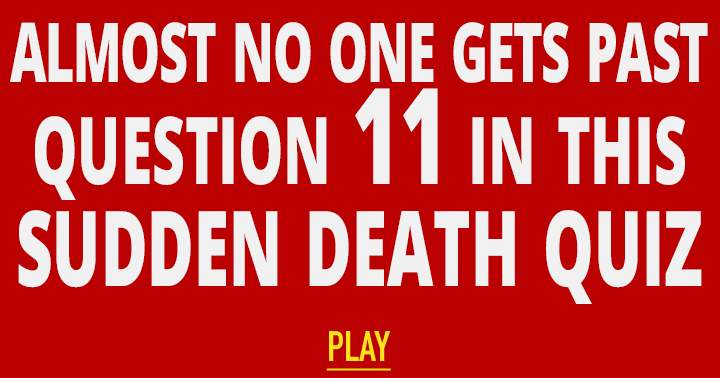 Banner for Quiz for intelligent individuals resulting in sudden death!