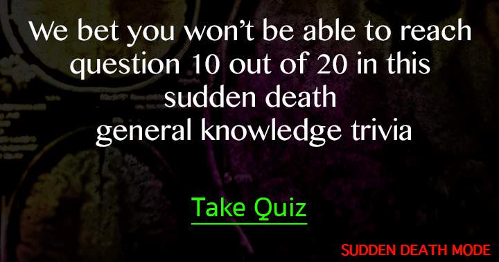 Banner for '20 Trivia Questions in the sudden death format'