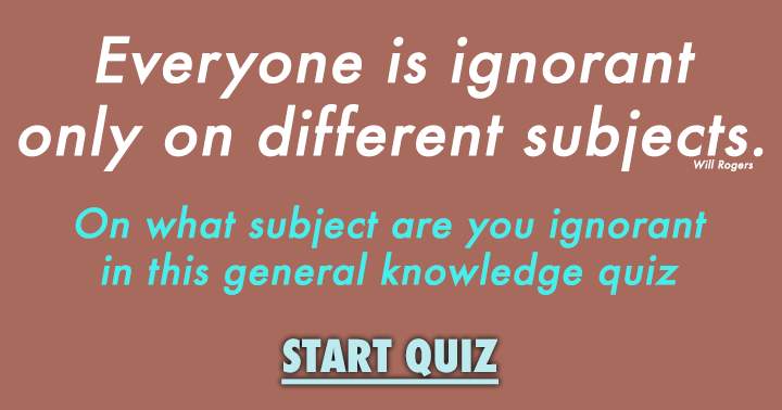 Banner for Quiz on General Knowledge