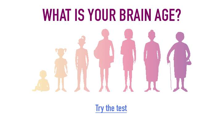 Banner for Challenge your brain's age.