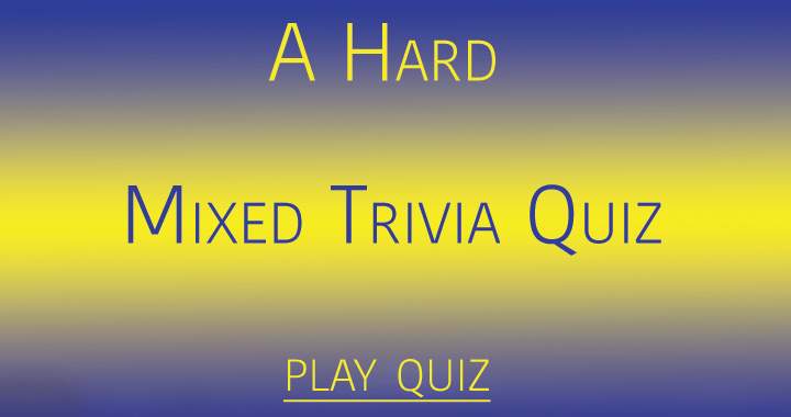 Banner for Trivia Quiz with a Blend of Questions