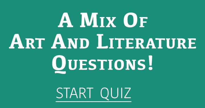 Banner for Art and literature questions in a delightful blend!