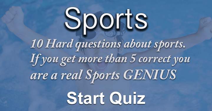 Banner for Try to answer at least 5 out of the 10 challenging sports questions.