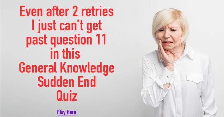 Banner for Sudden End General Knowledge Quiz