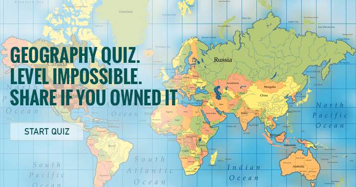 Banner for Geography quiz at an impossible level.