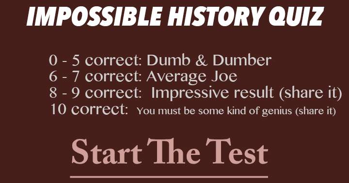 Banner for History Quiz That Seems Impossible