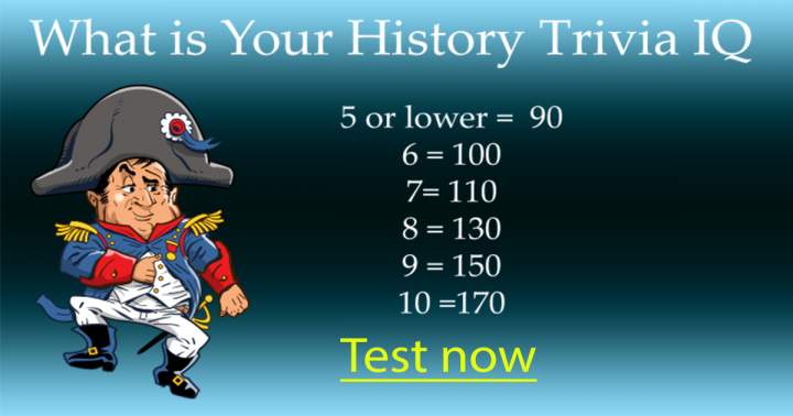 Banner for What's your knowledge level in History Trivia?