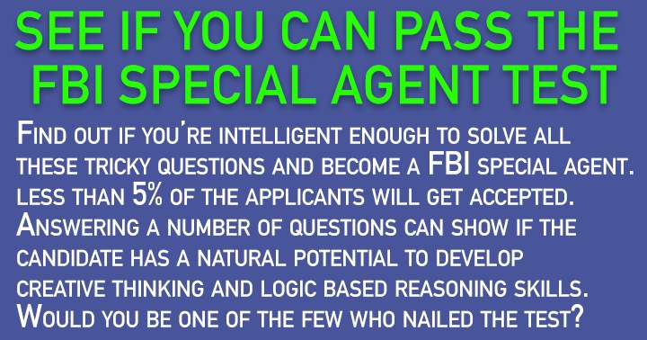 Banner for Are you skilled enough to become an FBI agent?