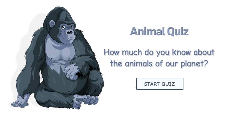 Banner for Test your knowledge of the world's animals with this animal trivia quiz!