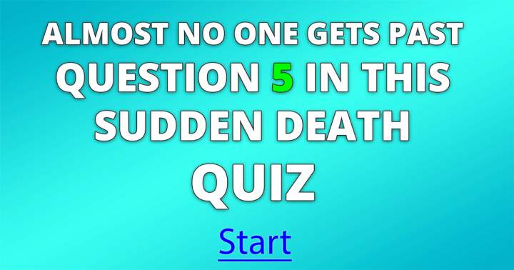 Sudden Death general knowledge quiz