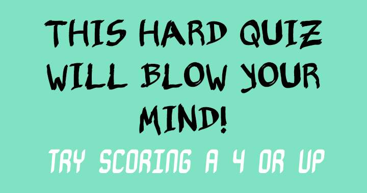 Banner for Hard Mixed Knowledge Quiz