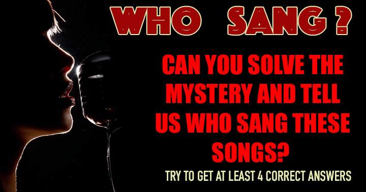 Banner for Who sang these songs?