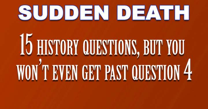 Banner for History Sudden Death Quiz