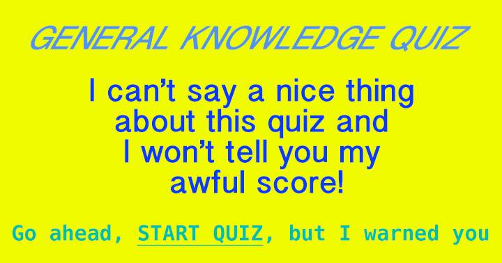 Banner for A General Knowledge Quiz