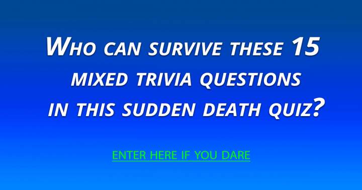 Banner for Sudden Death Quiz