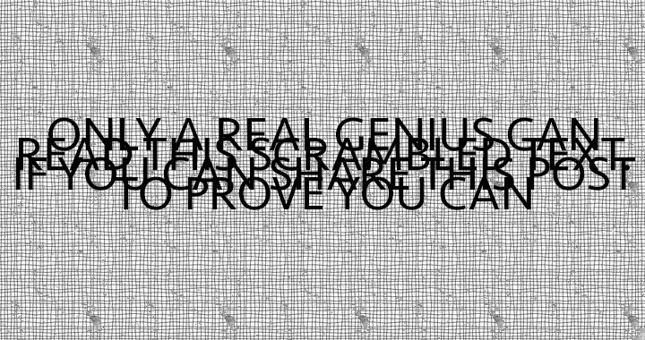 Banner for Can you read the scrambled text