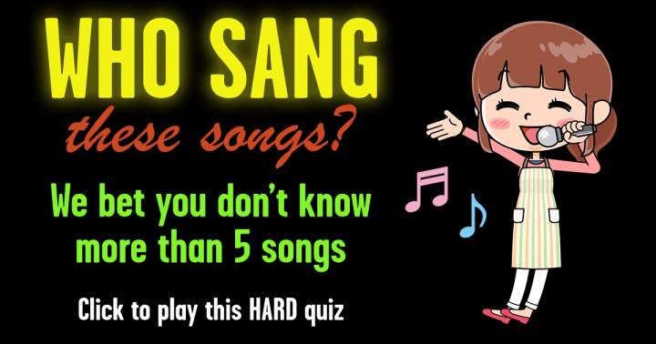 Banner for Who Sang These Songs? HARD Quiz