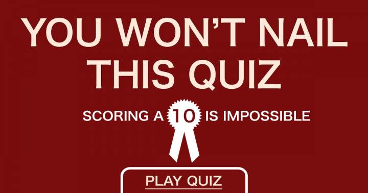 Banner for You won't nail this quiz