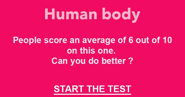 Banner for Quiz about the human body